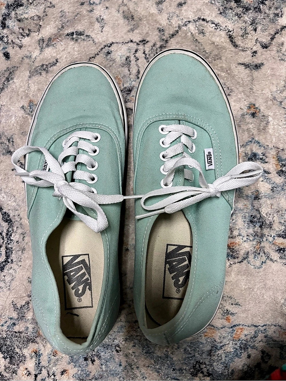 Vans Authentic Green & White Sneakers US 8.5 women’s 7 men’s